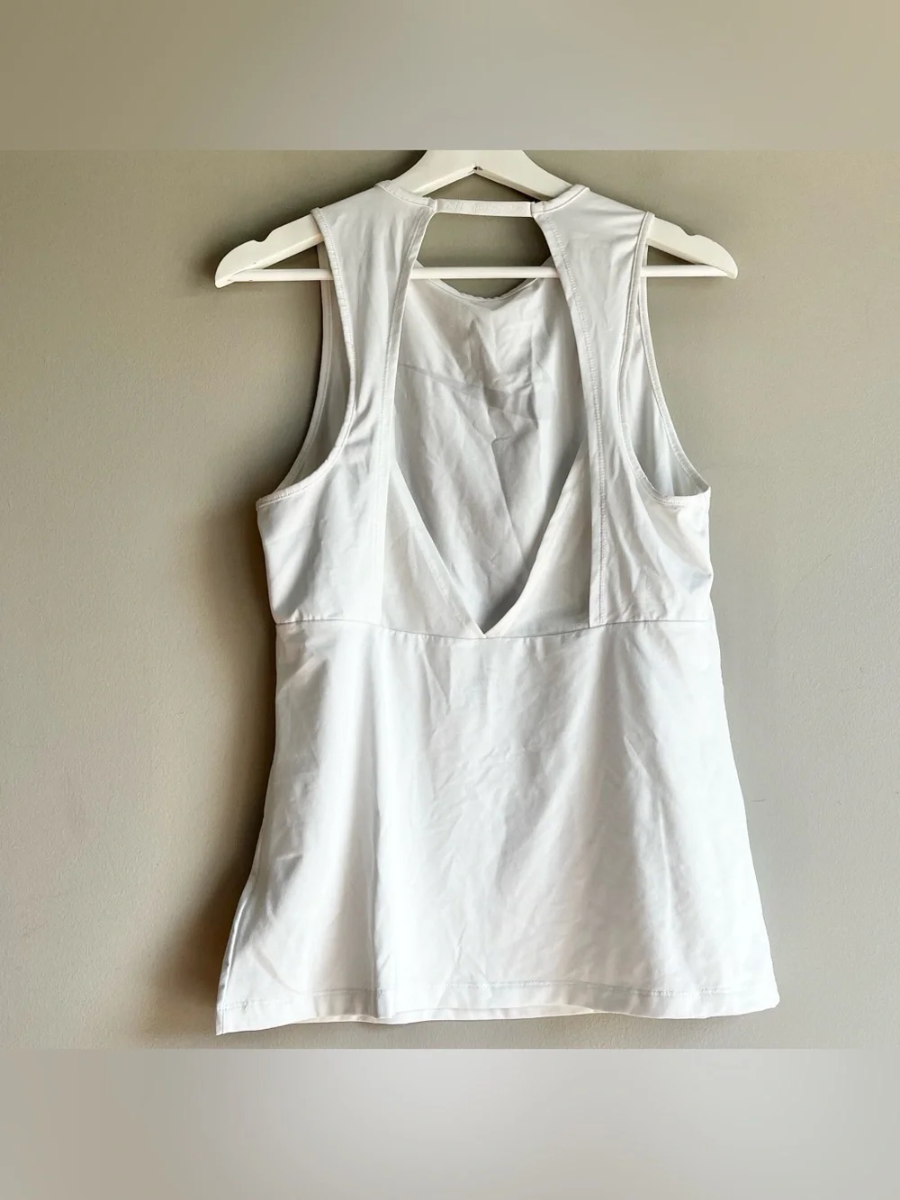 Nike Pro dri fit training tank top white womens small open mesh back strap run
